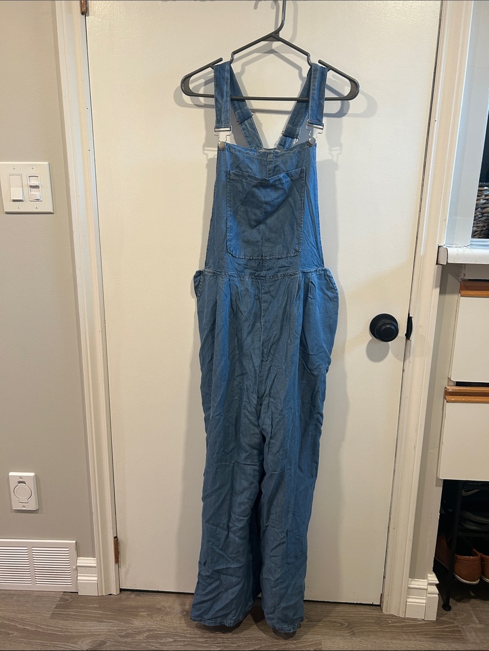 100% Lyocell Wide Leg Overalls | XL | Lightweight Denim Look